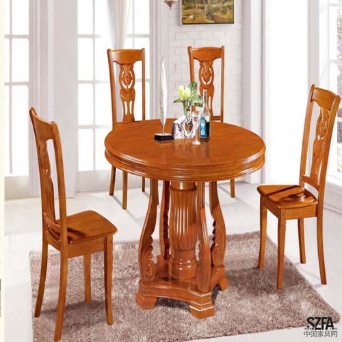 天利圓橡木餐臺椅系列