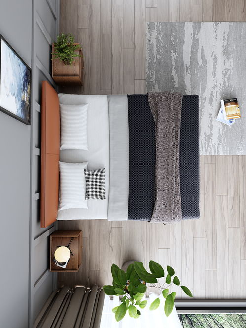 mfg家具電商產品渲染 實木床 總