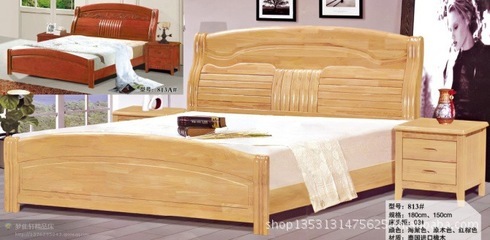 【實木床/橡木床/813#】價格,廠家,圖片,床類,江西省南康市福星康居-