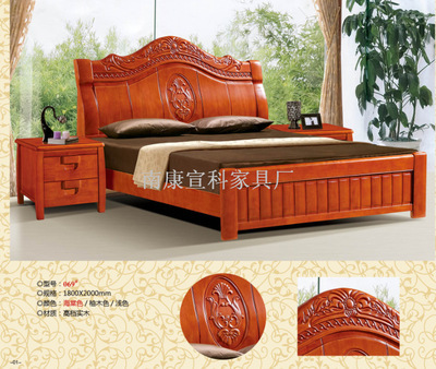 【069#實(shí)木床 雙人休閑床 南康家具 廠家直銷 品質(zhì)創(chuàng)優(yōu)】?jī)r(jià)格,廠家,圖片,床類,南康宣科家具廠-