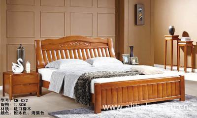 【生產批發橡木、實木床具】價格,廠家,圖片,床類,江西南康新潮家具廠-