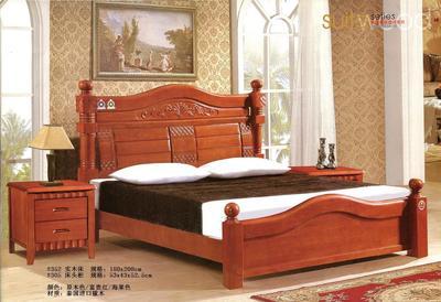 【南康實木家具廠家 皇居賽歐品牌床 簡約雙人實木床#310】價格,廠家,圖片,床類,江西皇都家具實業-