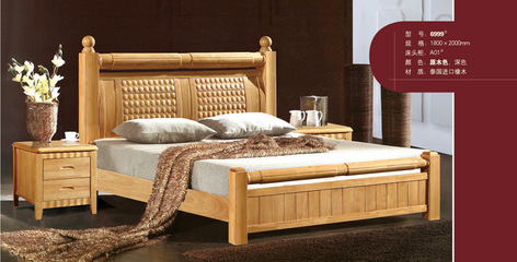 廠家供應 夢家緣6999橡木床 泰國進口橡木床 1.5/1.8m實木床圖片,廠家供應 夢家緣6999橡木床 泰國進口橡木床 1.5/1.8m實木床圖片大全,南康華飛家具廠-4-