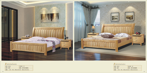 【橡木床 1.5/ 1.8米全實木床 南康家具 批發801Y#】價格,廠家,圖片,床類,南康市鴻鵠家具經銷部-