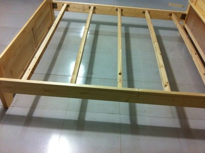 【松木大床批發熱銷款608#專業供應 質量保證 臥室 1.8M雙人實木床】價格,廠家,圖片,床類,南康市龍富達礦產品加工廠-