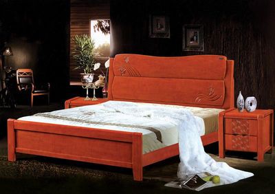 【南康家具實木床 中式進口水曲柳紅茶色花梨色實木床工廠批發】價格_廠家 - 中國供應商