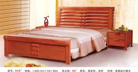 床類-大量供應(yīng)橡木床1.8米雙人床1.5米實木床813#-床類盡在阿里巴巴-南康.